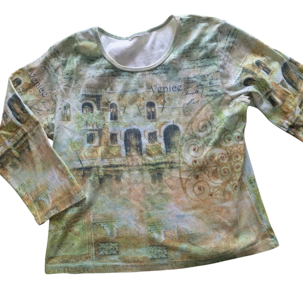 Y2K euro Summer Whimsy Goth Fairycore Travel 3/4 sleeve Beaded Shirt